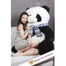 Плюшевая панда Снежана (Бело-черный) - 125см